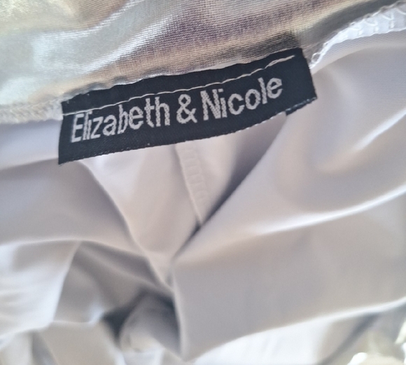 Shimmering Silver Womens 2X Leggings Elizabeth & Nicole - Picture 9 of 11